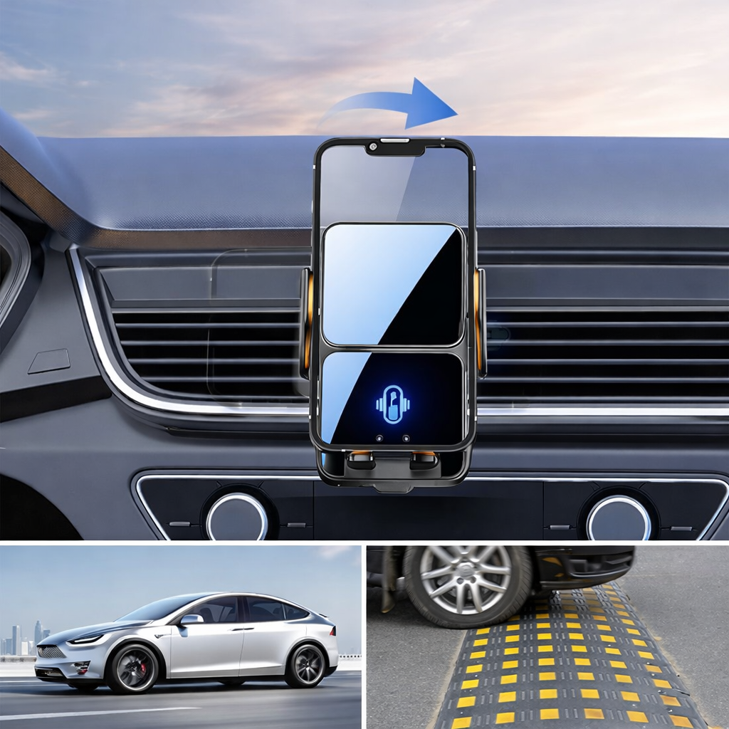 Mocny Uchwyt Samochodowy Qi