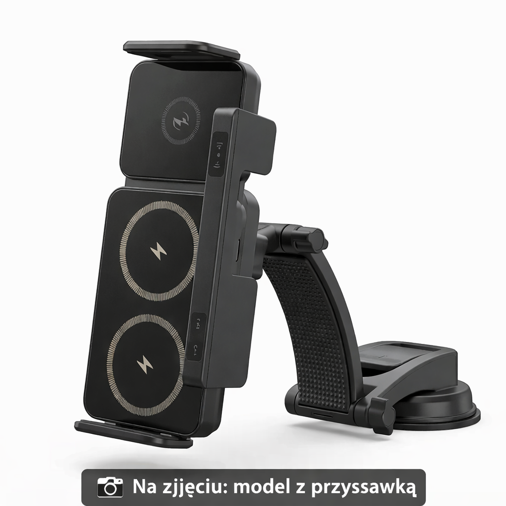 Mocny Uchwyt Samochodowy Qi