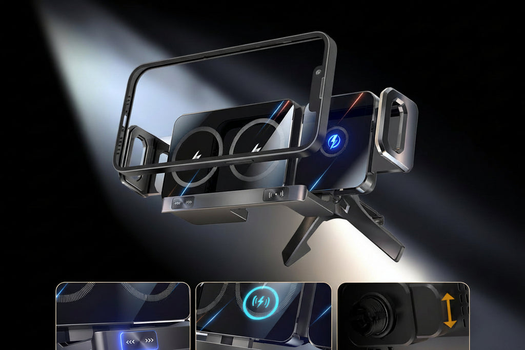 Mocny Uchwyt Samochodowy Qi