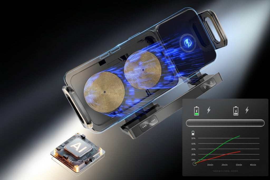 Mocny Uchwyt Samochodowy Qi