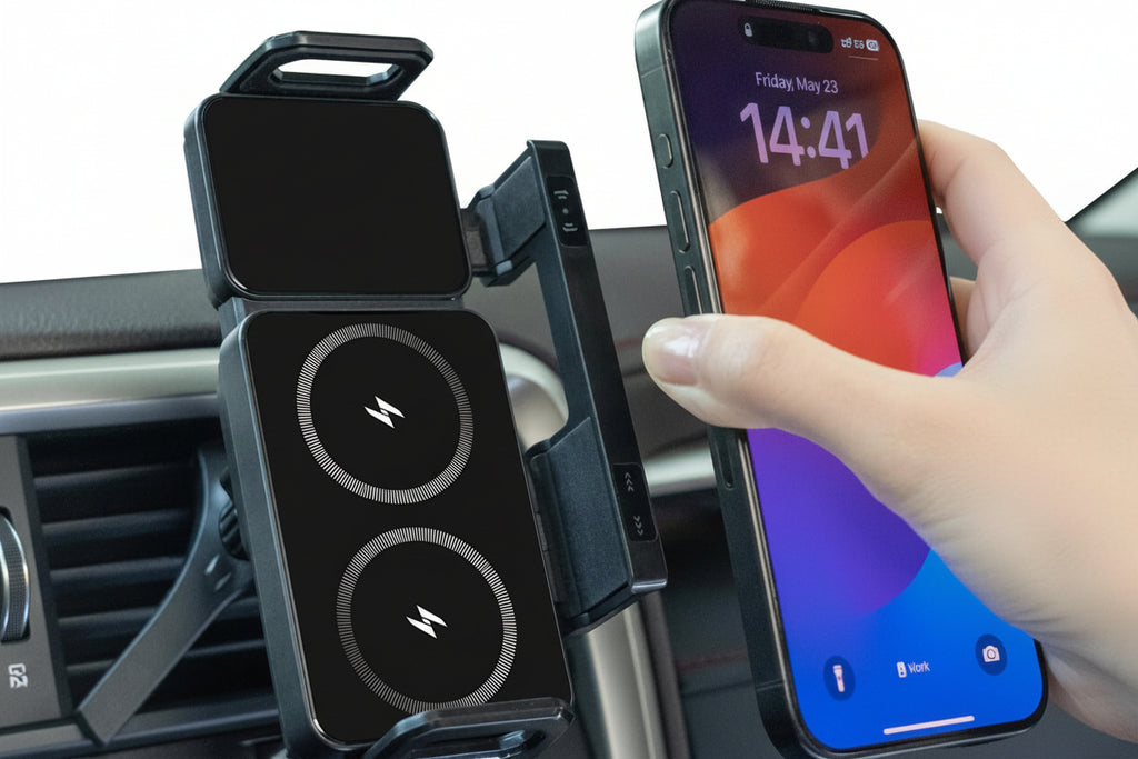Mocny Uchwyt Samochodowy Qi